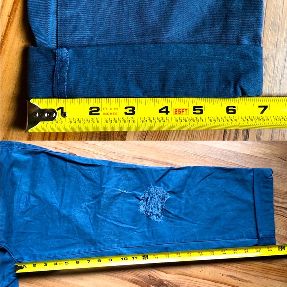 AMERICAN EAGLE Destroyed Slouchy Capri Pants Blue Size 8 Women’s - Picture 8 of 15